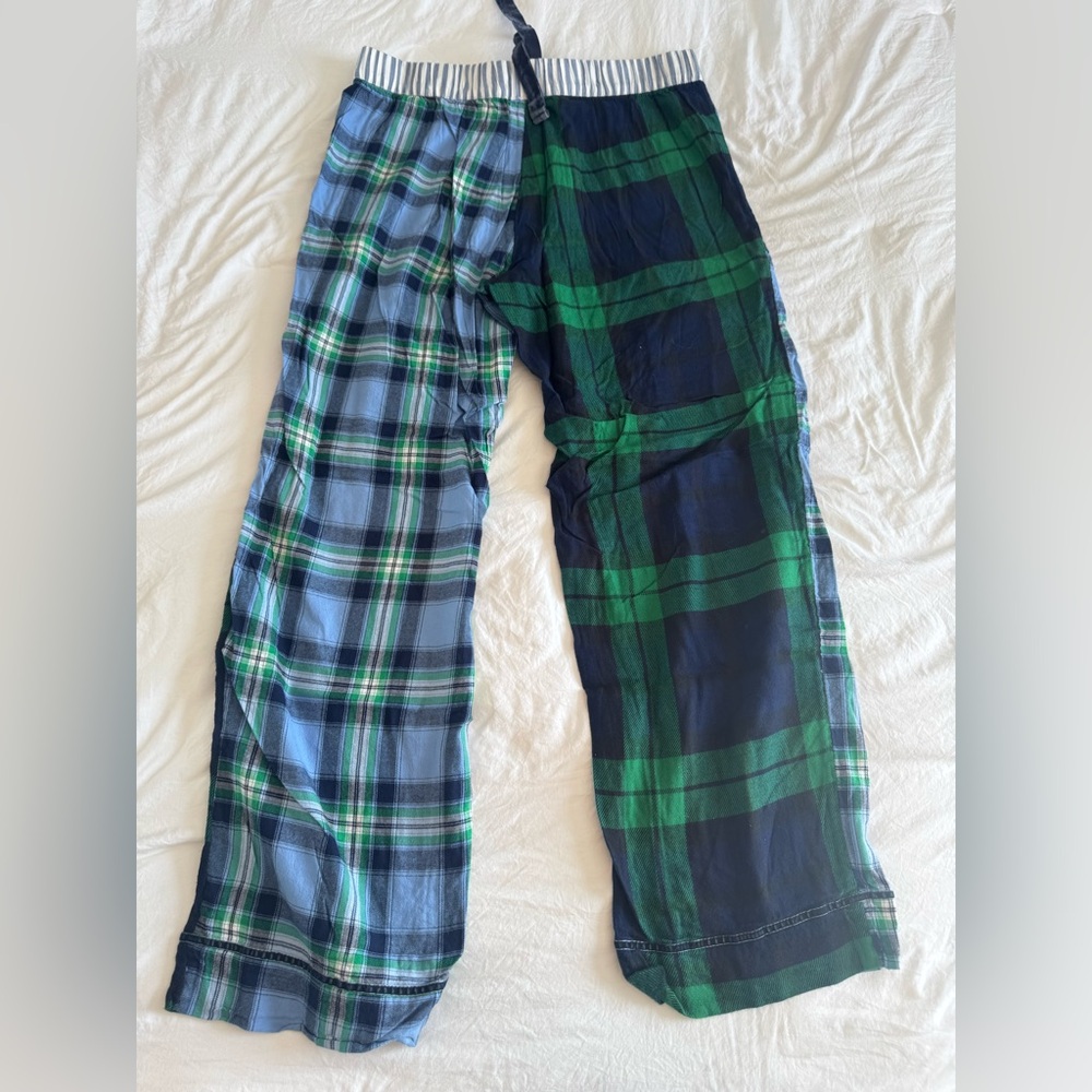 aerie soft flannel pajama bottoms, size: large regular, color: multi, worn once - Picture 3 of 4